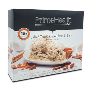 Salted Toffee Pretzel Protein Bars